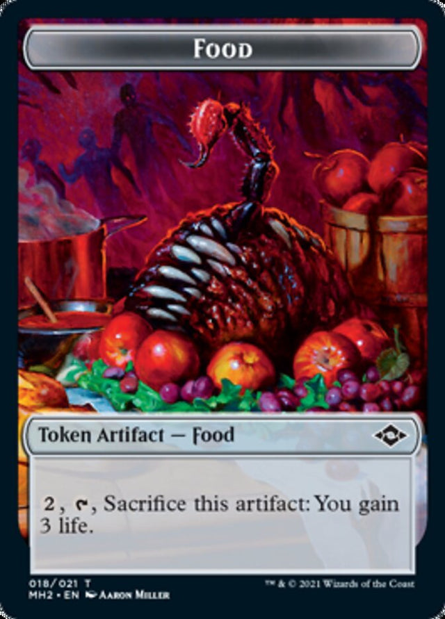 Food Token (18) // Timeless Dragon Token [Modern Horizons 2 Tokens] - PCA Designer Toys