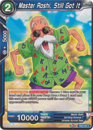 Master Roshi, Still Got It (DB2-035) [Divine Multiverse] - PCA Designer Toys
