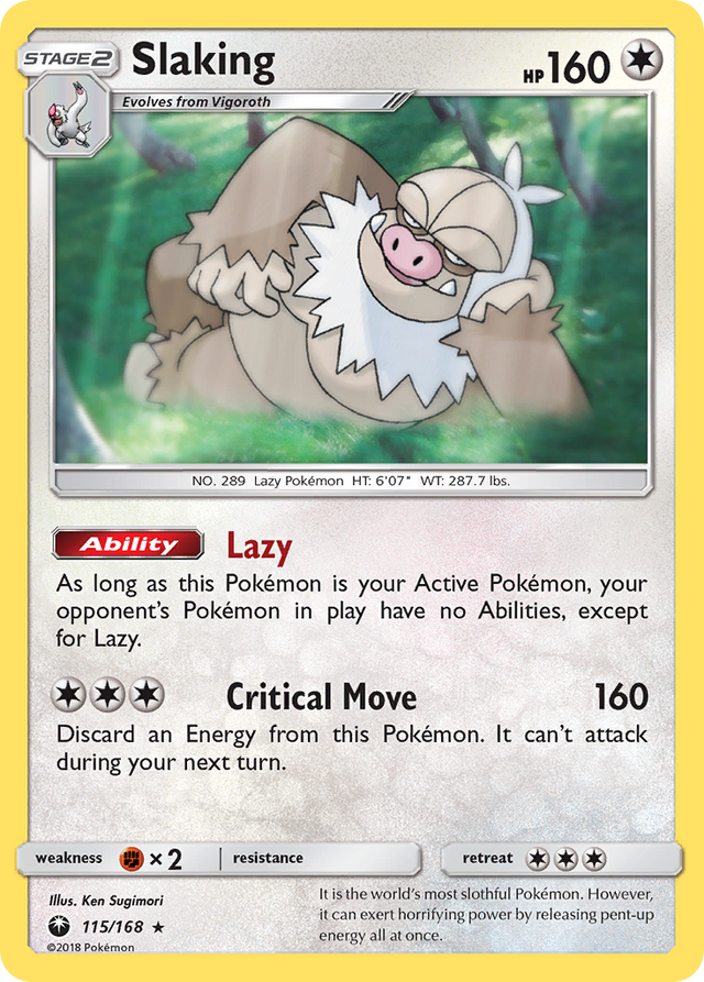 Slaking (115/168) [Sun & Moon: Celestial Storm] - PCA Designer Toys