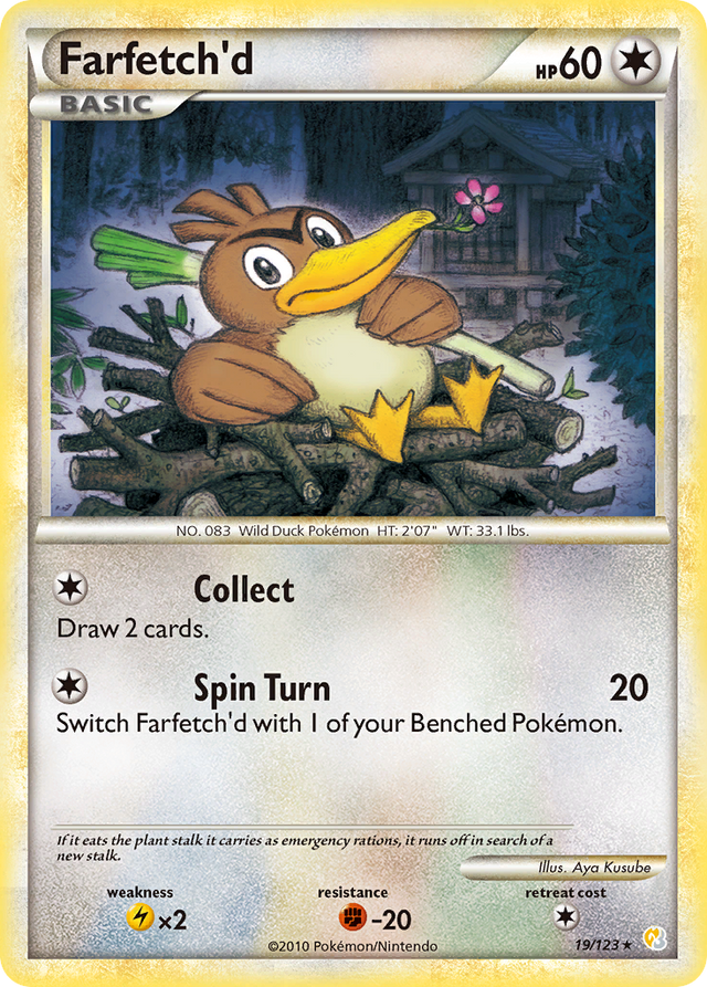 Farfetch'd (19/123) [HeartGold & SoulSilver: Base Set] - PCA Designer Toys