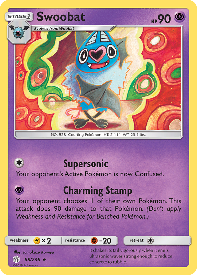 Swoobat (88/236) [Sun & Moon: Cosmic Eclipse] - PCA Designer Toys