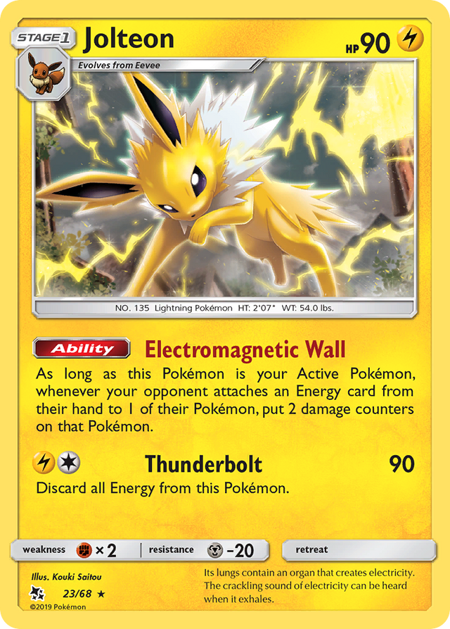 Jolteon (23/68) [Sun & Moon: Hidden Fates] - PCA Designer Toys