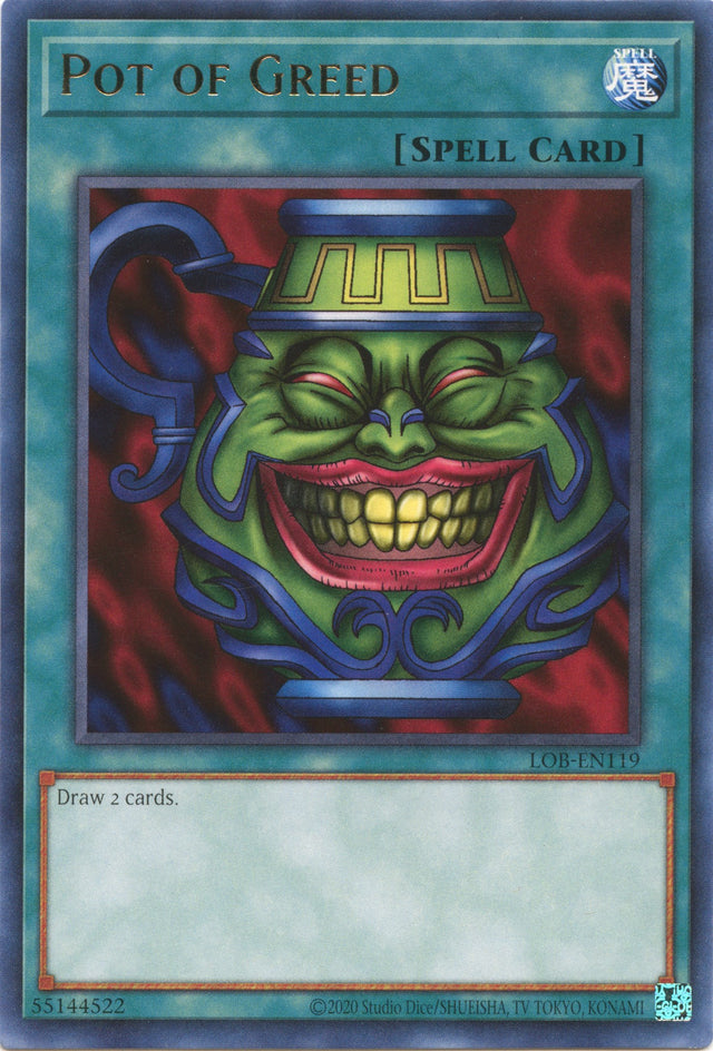 Pot of Greed (25th Anniversary) [LOB-EN119] Rare - PCA Designer Toys