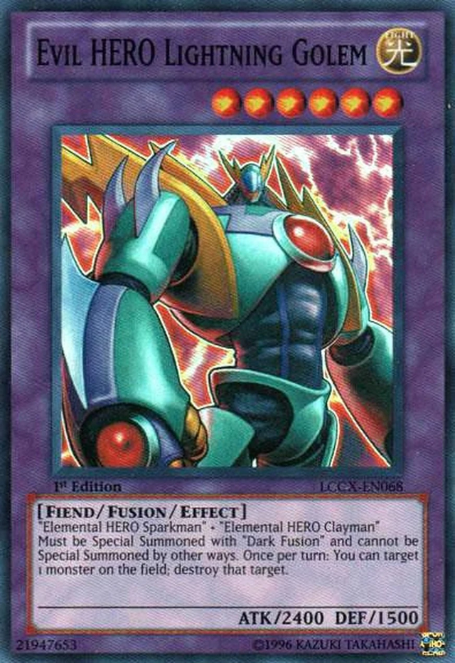 Evil HERO Lightning Golem [LCGX-EN068] Super Rare - PCA Designer Toys