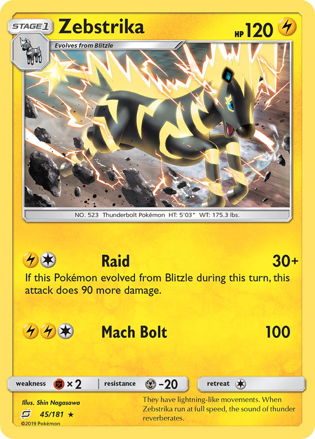 Zebstrika (45/181) [Sun & Moon: Team Up] - PCA Designer Toys