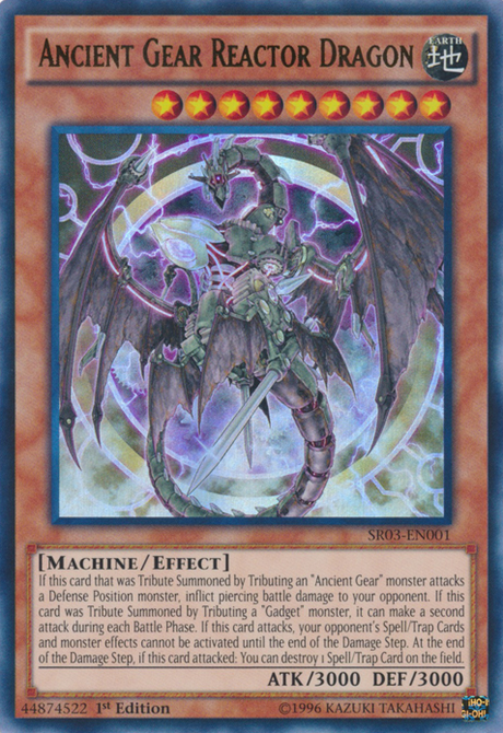 Ancient Gear Reactor Dragon [SR03-EN001] Ultra Rare - PCA Designer Toys
