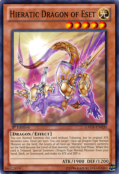 Hieratic Dragon of Eset [GAOV-EN020] Common - PCA Designer Toys