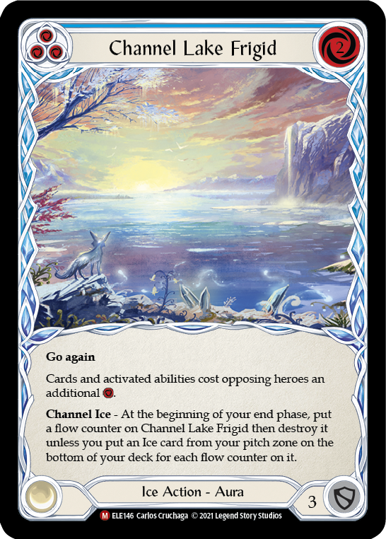 Channel Lake Frigid (Alternate Art) [ELE146] (Tales of Aria)  1st Edition Rainbow Foil - PCA Designer Toys