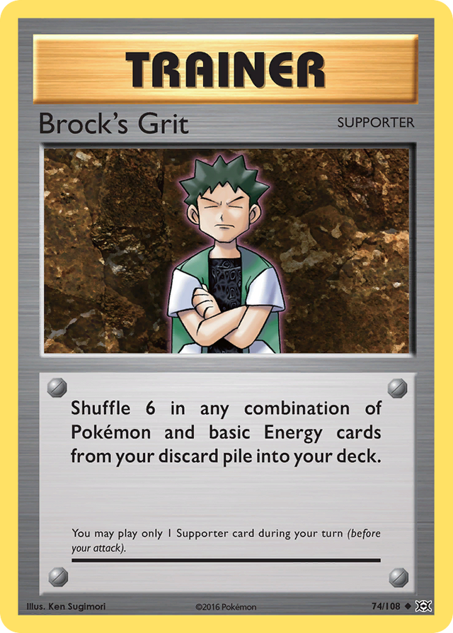 Brock's Grit (74/108) [XY: Evolutions] - PCA Designer Toys