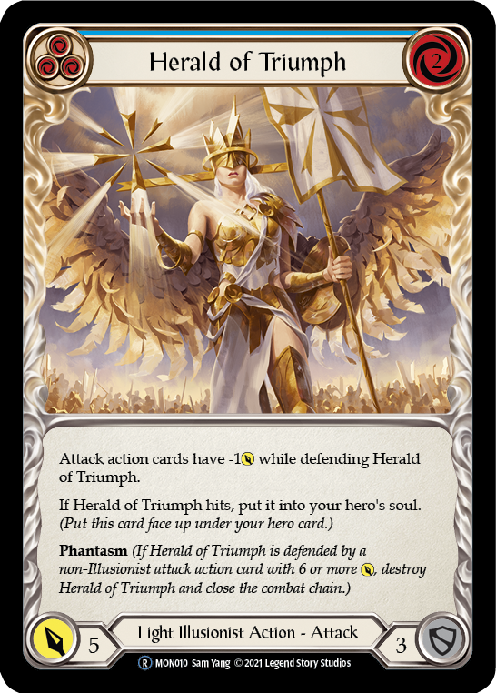 Herald of Triumph (Blue) [U-MON010-RF] (Monarch Unlimited)  Unlimited Rainbow Foil - PCA Designer Toys