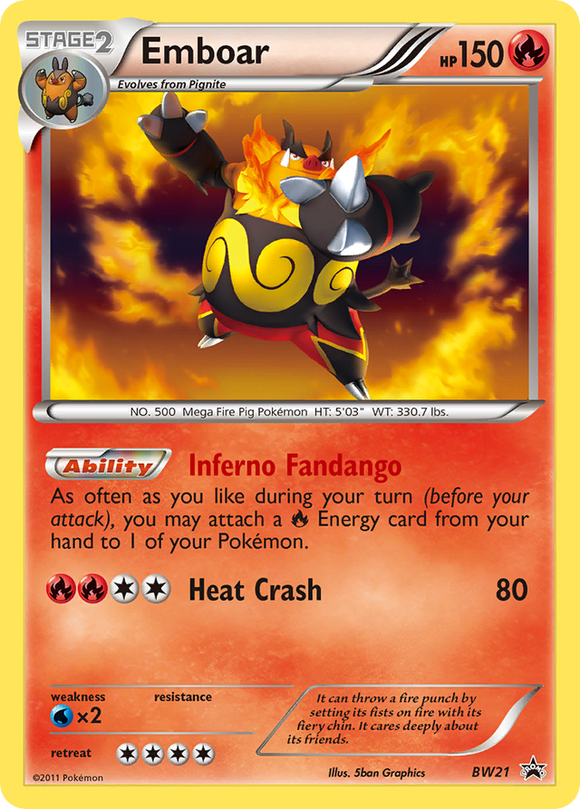 Emboar (BW21) [Black & White: Black Star Promos] - PCA Designer Toys
