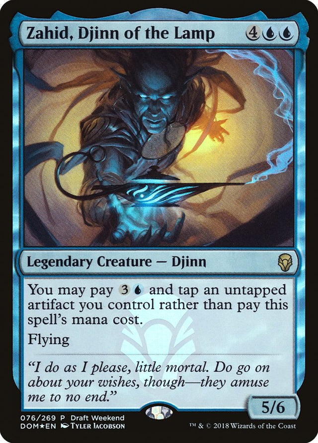 Zahid, Djinn of the Lamp (Draft Weekend) [Dominaria Promos] - PCA Designer Toys