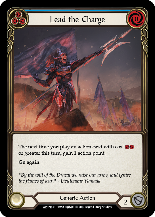 Lead the Charge (Blue) [ARC211-C] (Arcane Rising)  1st Edition Rainbow Foil - PCA Designer Toys