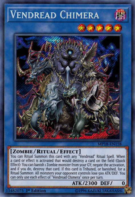 Vendread Chimera [MP18-EN158] Secret Rare - PCA Designer Toys