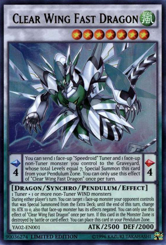 Clear Wing Fast Dragon [YA02-EN001] Ultra Rare - PCA Designer Toys