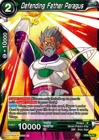 Defending Father Paragus (Starter Deck - Rising Broly) (SD8-04) [Destroyer Kings] - PCA Designer Toys