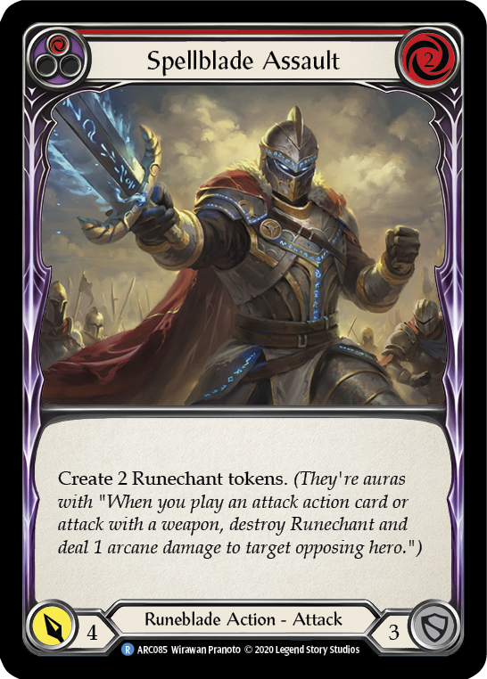 Spellblade Assault (Red) [U-ARC085] (Arcane Rising Unlimited)  Unlimited Rainbow Foil - PCA Designer Toys