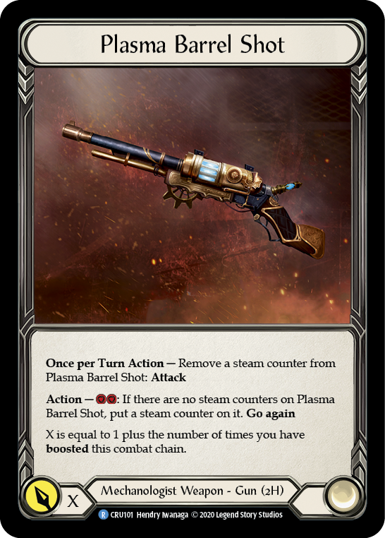 Plasma Barrel Shot [CRU101] (Crucible of War)  1st Edition Cold Foil - PCA Designer Toys