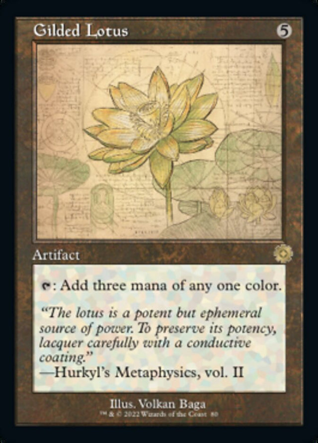 Gilded Lotus (Retro Schematic) [The Brothers' War Retro Artifacts] - PCA Designer Toys