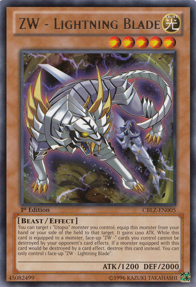 ZW - Lightning Blade [CBLZ-EN005] Rare - PCA Designer Toys