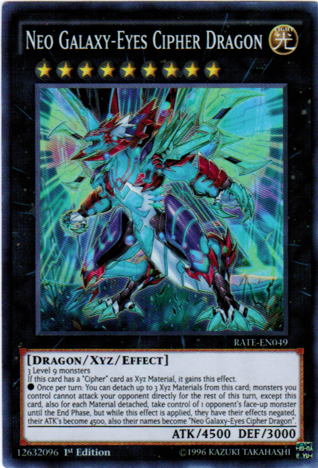 Neo Galaxy-Eyes Cipher Dragon [RATE-EN049] Super Rare - PCA Designer Toys