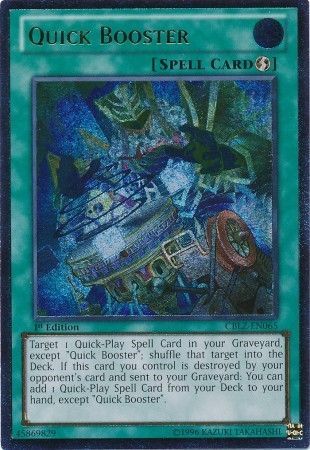 Quick Booster [CBLZ-EN065] Ultimate Rare - PCA Designer Toys