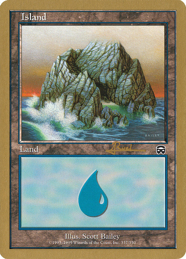 Island (ar337) (Antoine Ruel) [World Championship Decks 2001] - PCA Designer Toys