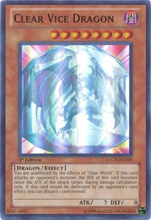 Clear Vice Dragon [LCGX-EN209] Super Rare - PCA Designer Toys
