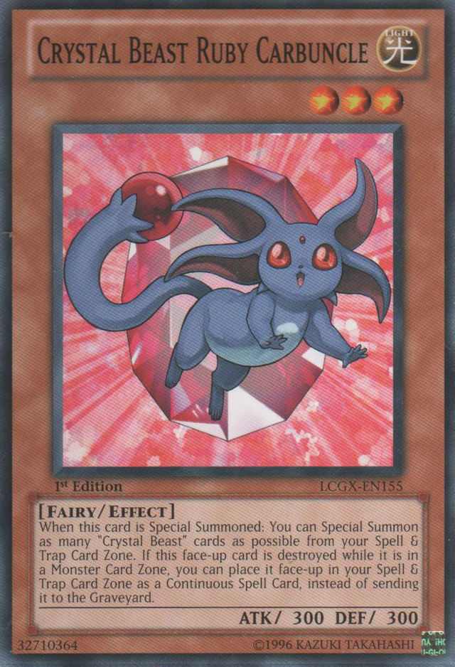 Crystal Beast Ruby Carbuncle [LCGX-EN155] Common - PCA Designer Toys