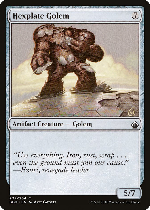 Hexplate Golem [Battlebond] - PCA Designer Toys