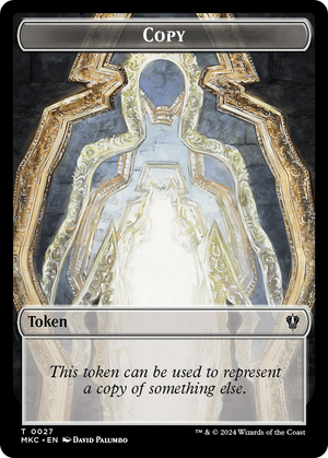 Copy // Zombie Double-Sided Token [Murders at Karlov Manor Commander Tokens]