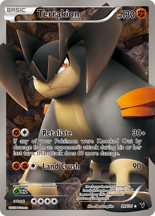 Terrakion (99/101) [Black & White: Noble Victories] - PCA Designer Toys