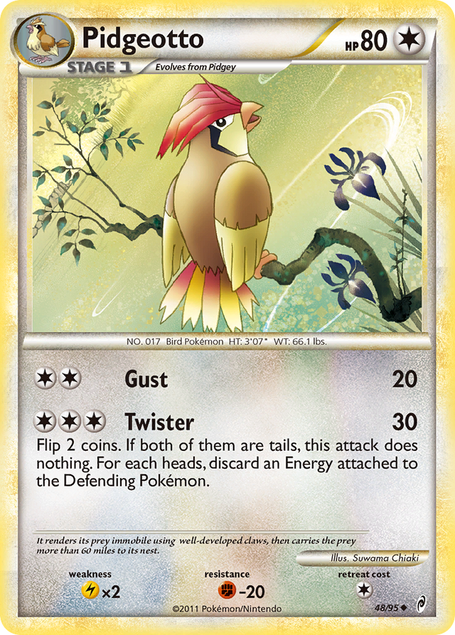 Pidgeotto (48/95) [HeartGold & SoulSilver: Call of Legends] - PCA Designer Toys