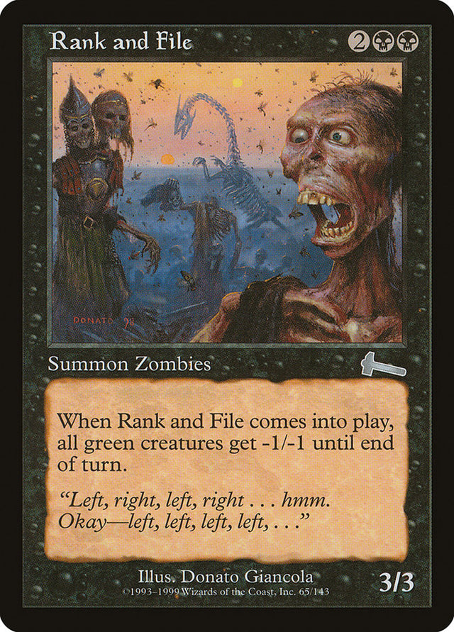 Rank and File [Urza's Legacy] - PCA Designer Toys