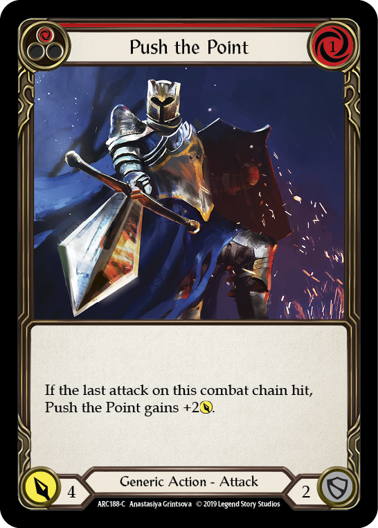 Push the Point (Red) [ARC188-C] (Arcane Rising)  1st Edition Rainbow Foil - PCA Designer Toys