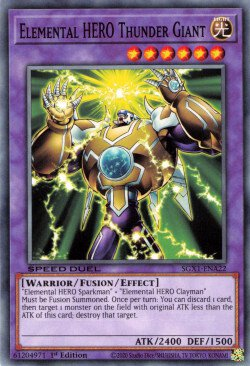 Elemental HERO Thunder Giant [SGX1-ENA22] Common - PCA Designer Toys