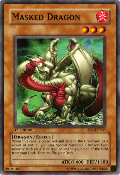 Masked Dragon [SD1-EN009] Common - PCA Designer Toys