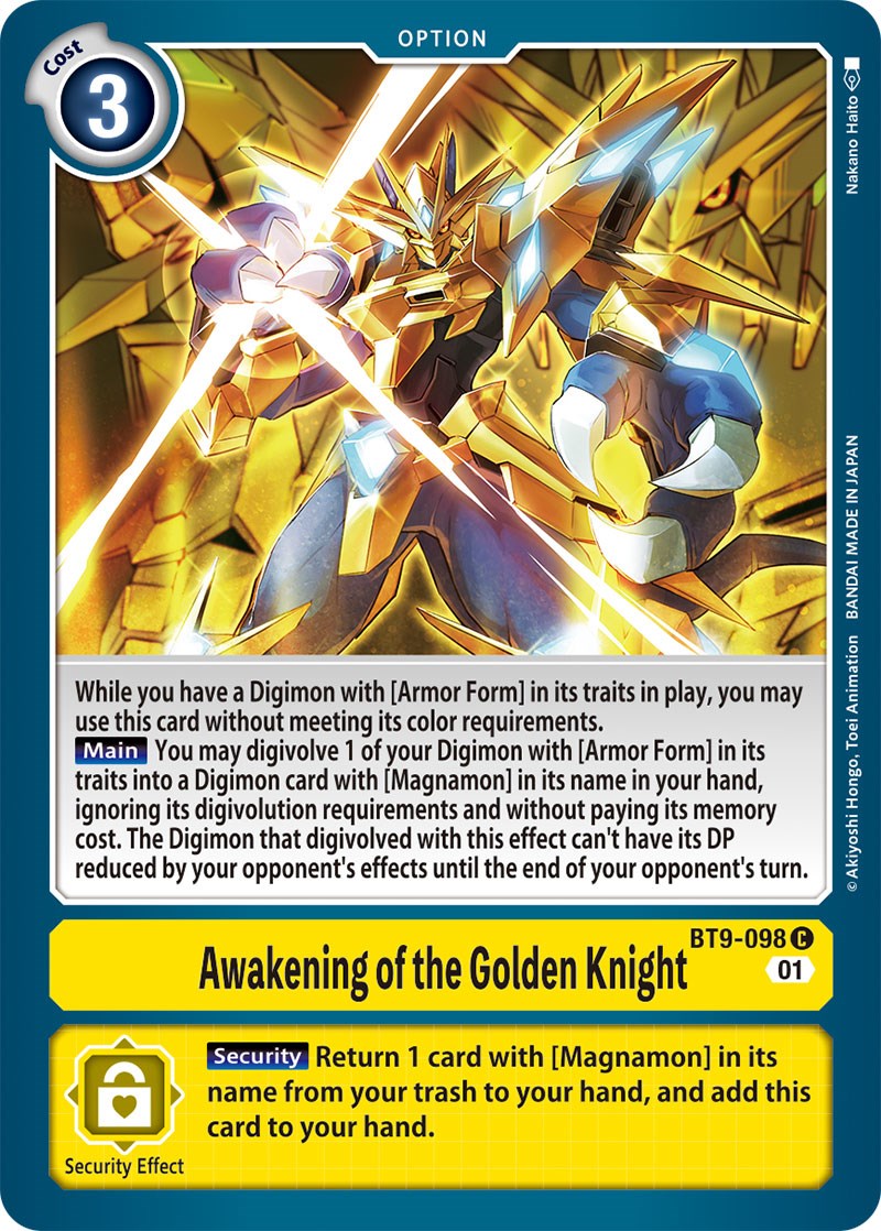 Awakening of the Golden Knight [BT9-098] [X Record]