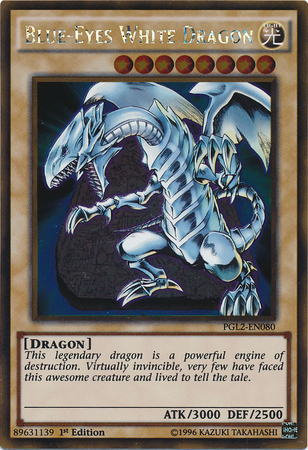 Blue-Eyes White Dragon [PGL2-EN080] Gold Rare - PCA Designer Toys