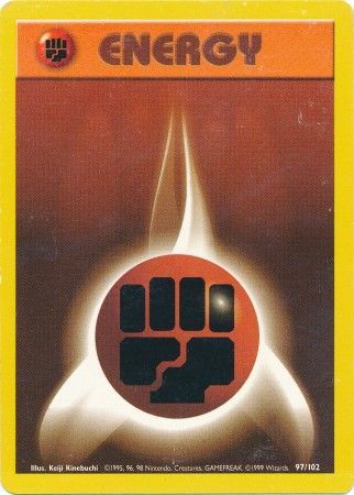 Fighting Energy (97/102) [Base Set Unlimited] - PCA Designer Toys