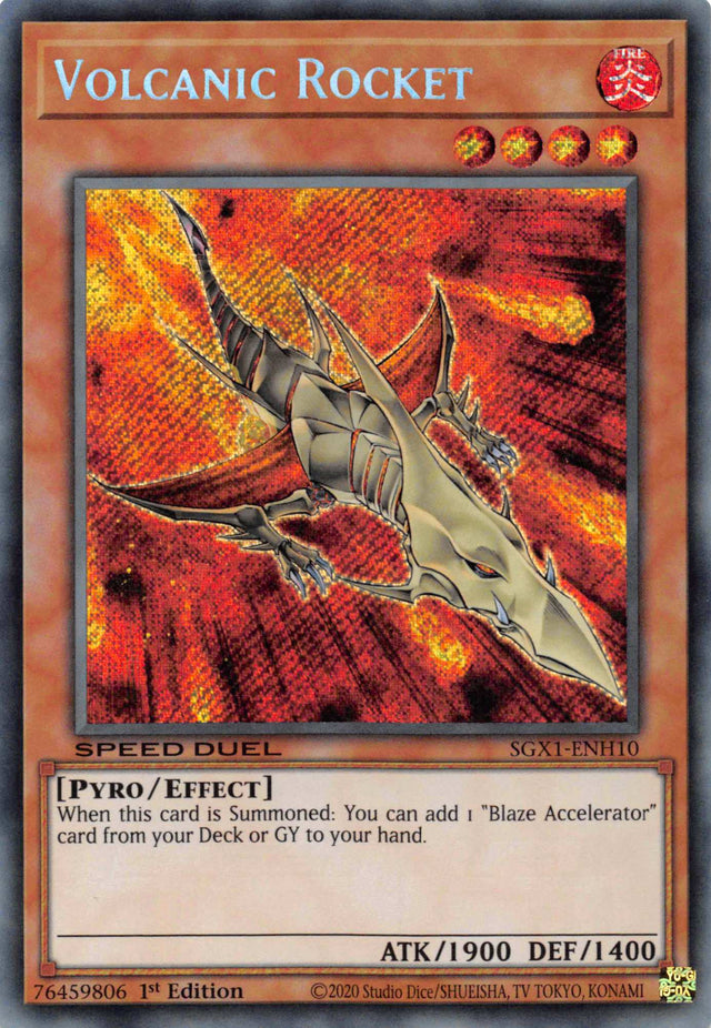 Volcanic Rocket [SGX1-ENH10] Secret Rare - PCA Designer Toys