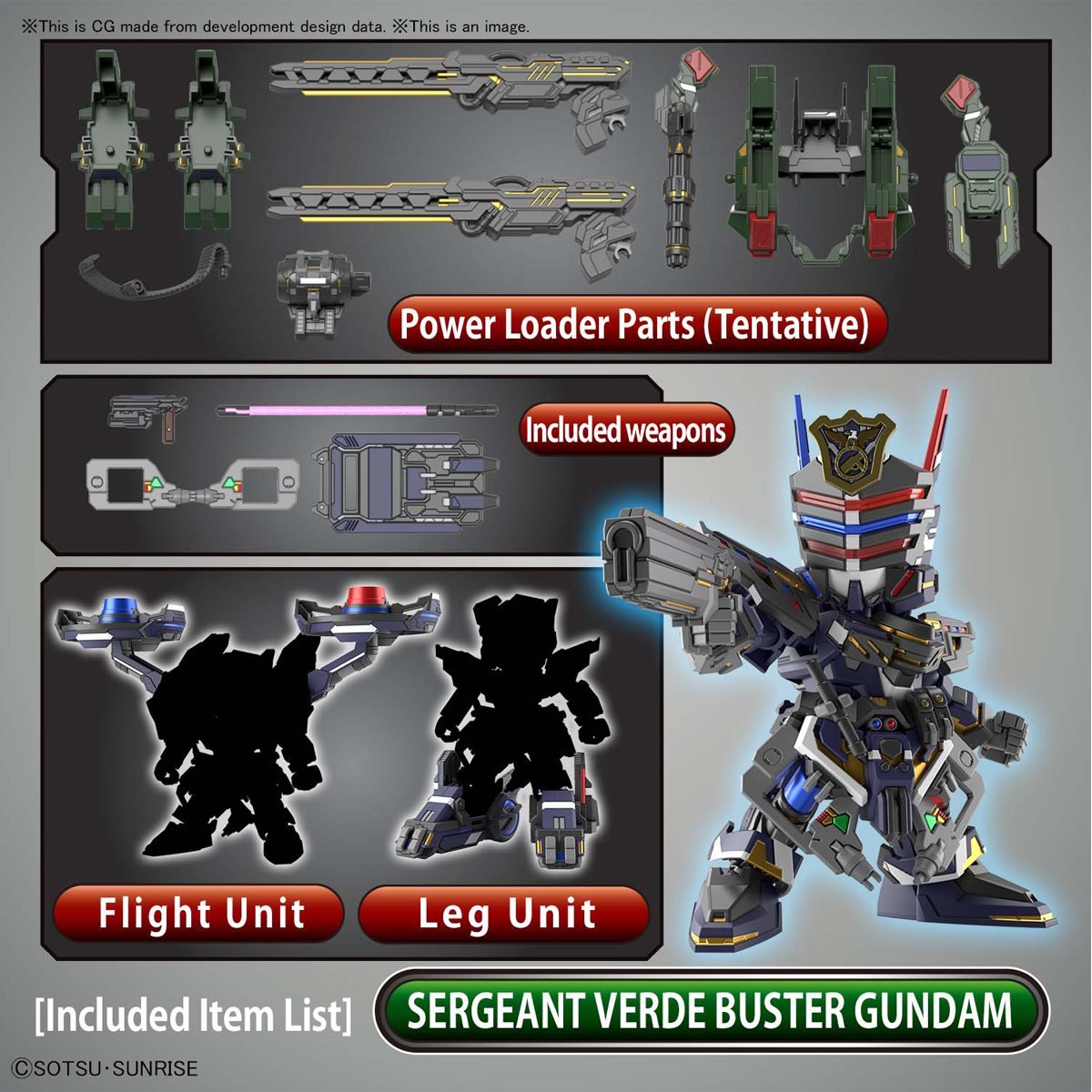 SDW Heroes Sergeant Verde Buster Gundam DX set - PCA Designer Toys