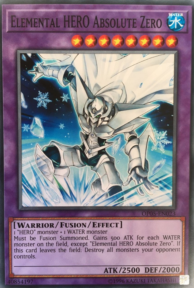 Elemental HERO Absolute Zero [OP05-EN023] Common - PCA Designer Toys