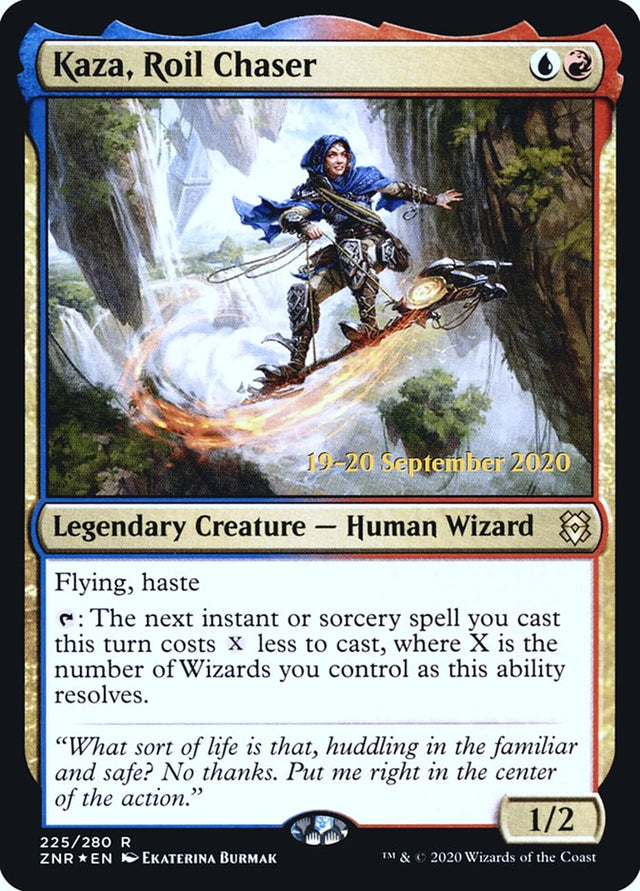 Kaza, Roil Chaser [Zendikar Rising Prerelease Promos] - PCA Designer Toys