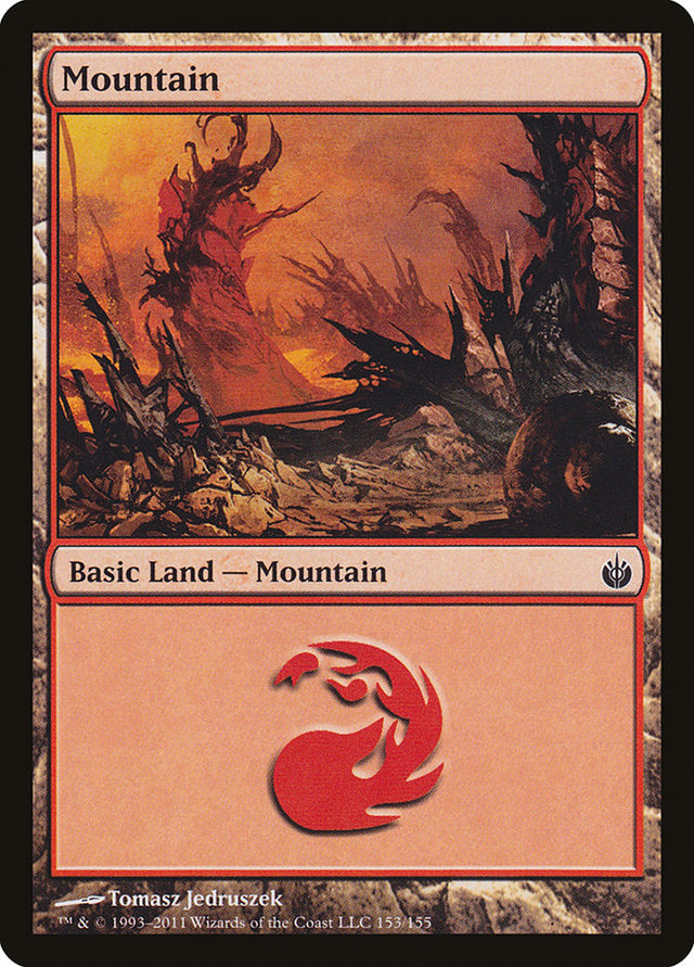 Mountain (153) [Mirrodin Besieged] - PCA Designer Toys