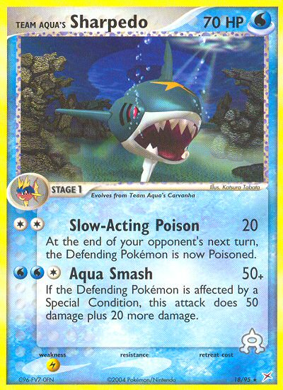 Team Aqua's Sharpedo (18/95) [EX: Team Magma vs Team Aqua] - PCA Designer Toys