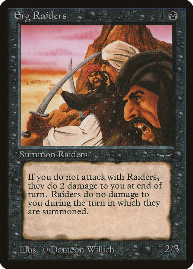 Erg Raiders (Dark Mana Cost) [Arabian Nights] - PCA Designer Toys
