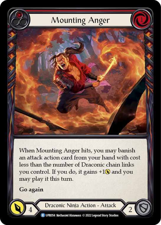 Mounting Anger (Red) [UPR054] (Uprising)  Rainbow Foil - PCA Designer Toys