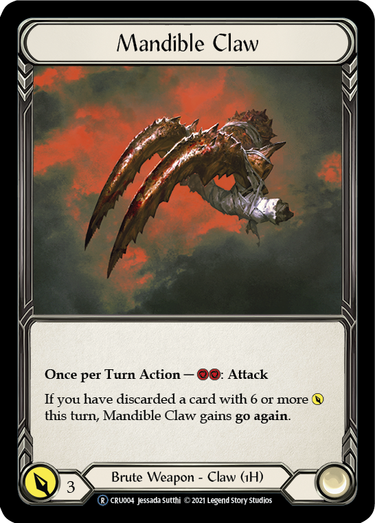 Mandible Claw [U-CRU004] (Crucible of War Unlimited)  Unlimited Rainbow Foil - PCA Designer Toys