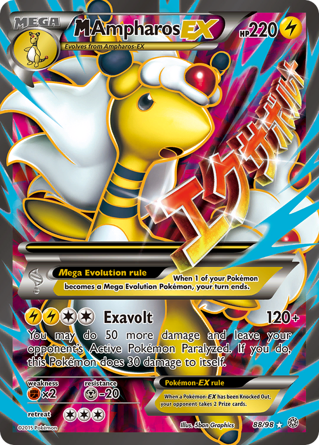 M Ampharos EX (88/98) [XY: Ancient Origins] - PCA Designer Toys